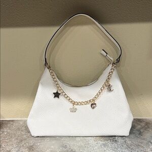 Juicy Couture Embossed White Bag with Gold Accents